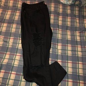 forever 21 low rise distressed skinny jeans